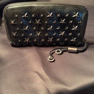 Black Star-Studded Wallet